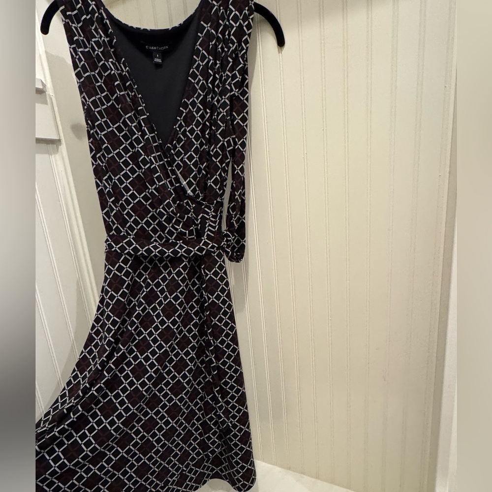 41 Hawthorn Black and White Patterned Midi Dress